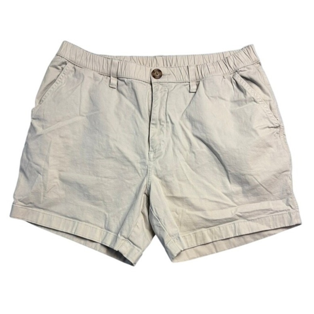 Chubbies Originals Shorts Mens Large Tan Khaki 5.5 Inch Inseam Stretch Cotton